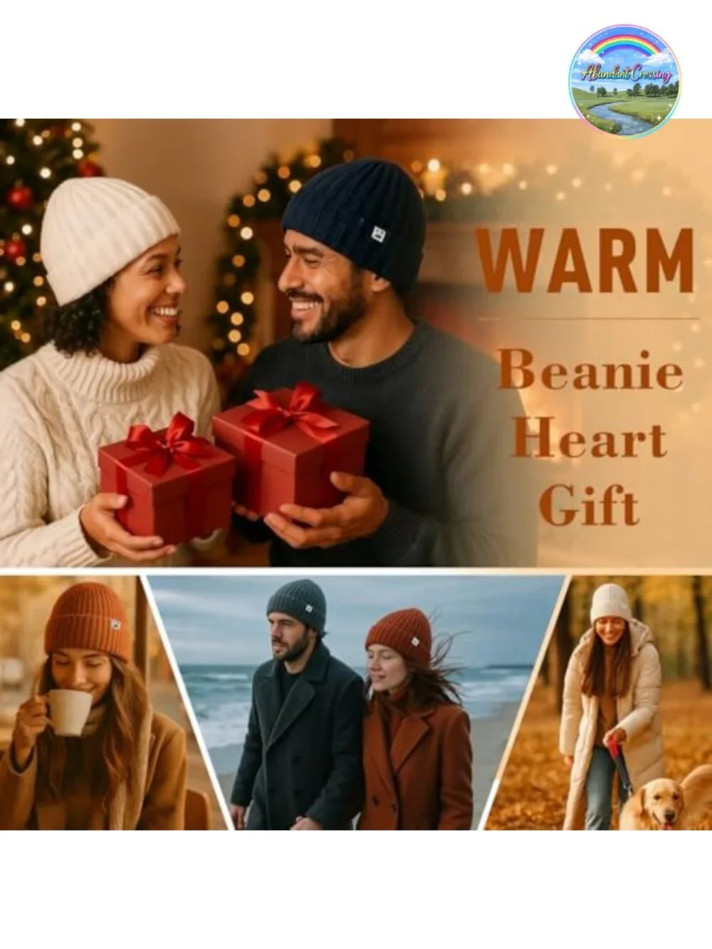 100% Merino Wool Beanie Fleece Lined Watch Cap Warm Winter Hat
